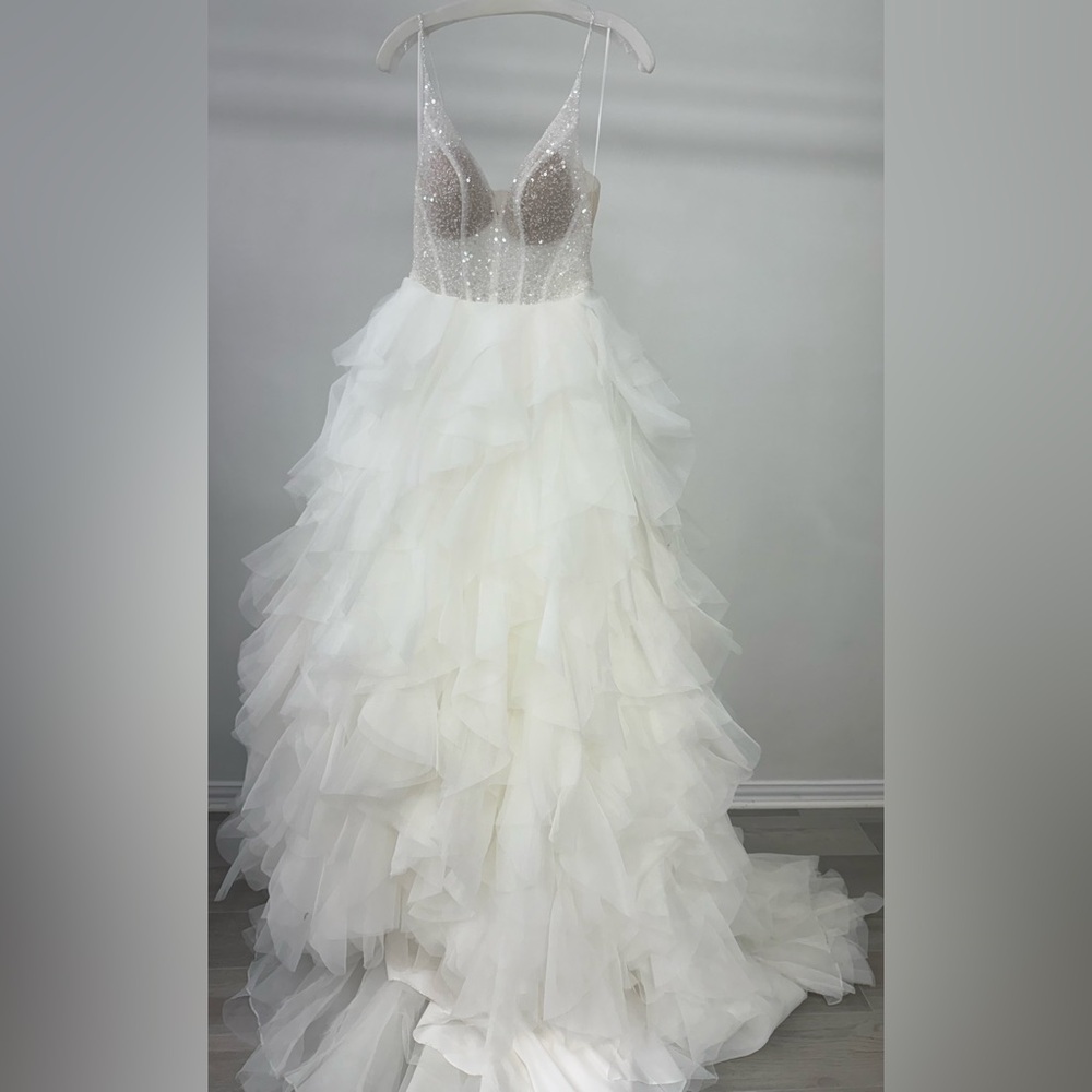 Allure Bridals White Layered Wedding Dress
